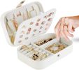 Jewelry Organizer Jewelry Box for Women Double Layer Travel for Necklace Earring Rings PU Leather Jewelry Holder Case