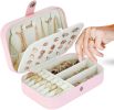 Jewelry Organizer Jewelry Box for Women Double Layer Travel for Necklace Earring Rings PU Leather Jewelry Holder Case