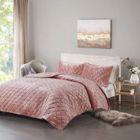 Felicia Velvet Quilt Set (Color: as Pic)