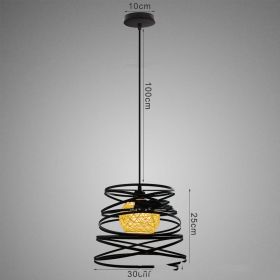 Restaurant Cafe Bar Iron Art Single Head Post Modern Chandelier (Option: D style black)