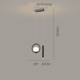 Bedroom Pendant Lamp Starry Sky Projection (Option: Black Gold-C)