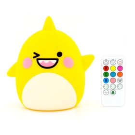 Cute Shark Silicone Light Colorful Color Changing (Option: Remote Control Version-Seven Colors)