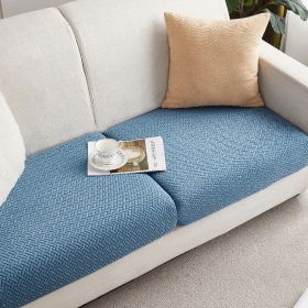 Knitted Elastic Sofa Cover Cushion All-season Universal (Option: Blue-S)