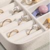 Jewelry Organizer Jewelry Box for Women Double Layer Travel for Necklace Earring Rings PU Leather Jewelry Holder Case