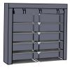 7 Tiers Portable Shoe Rack Closet Fabric Cover Shoe Storage Organizer Cabinet