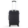 3-Piece Expandable Suitcase with Code Lock, Spinner Carry-On Luggage with 8 Wheels, 20/24/28 Inches