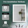 LED Lighted LED Lit Mirror Rectangular Fog Free Frameless Bathroom Vanity Mirror