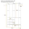 Metal Garment Rack Shoe Clothing Organizer Shelves Freestanding Multifunctional Clothes Wardrobe