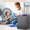 Foldable Laundry Hampers Washing Clothes Laundry Basket with Lid Handles Storage Organizer