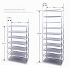 10 Layer 9 Grid Shoe Rack Shelf Storage Closet Organizer Cabinet Multiple Colors