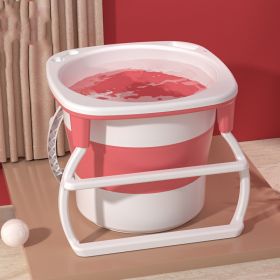 The Shower Bucket Can Be Folded For Adults (Option: Pink-M)