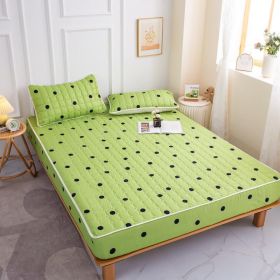 Cotton Covered Anti Slip Cartoon Bedspread (Option: Wave Dot Green-120x200cm)