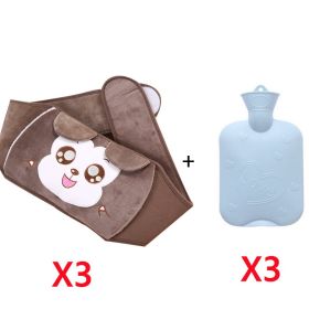 PVC Large Old-fashioned Water Injection Heat (Option: Space grey-With hot water bottle 3Sets)