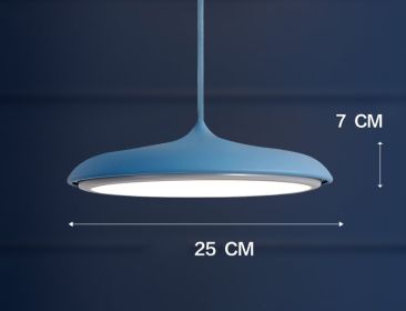 Nordic Modern Simple LED Chandelier Restaurant Chandelier Designer Chandelier (Option: Blue-25cm)