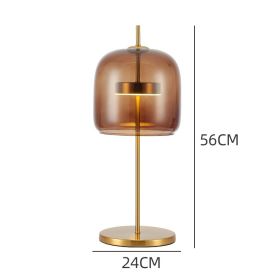 Modern Bedside LED Glass Lamp (Option: Brown-US)