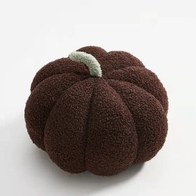 Simple Small Pumpkin Pillow Cute Sofa Cushion (Option: Dark Brown-48cm)